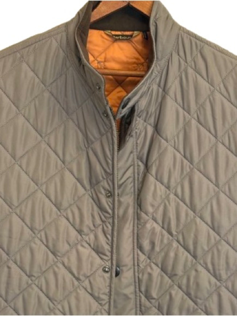 Barbour Lowerdale Quilted Gilet Vest Men’s Large Gray Snap Front Lightweight - Picture 3 of 7